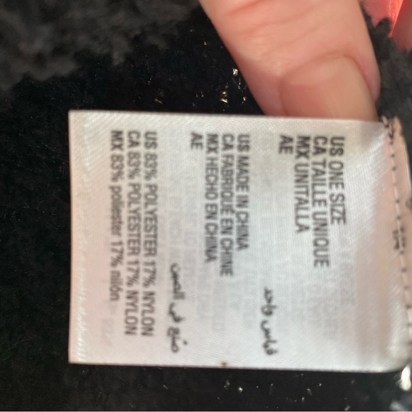 CHARTER CLUB WOMEN’S BLACK HOODED KNIT PONCHO ONE SIZE FITS ALL Brand New TAGS - Picture 12 of 14